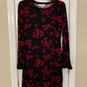 Michael Kors Bell Sleeve Dress (Red/Black)